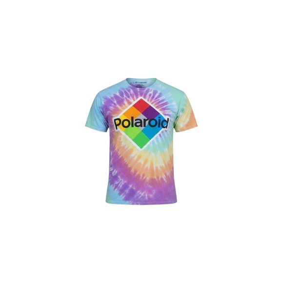 Polaroid Tops - Polaroid Graphic Tee Shirt Womens M Multi Color Tie Dye Cropped Short Sleeve
